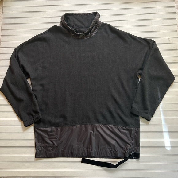 3.1 Phillip Lin ~Men’s Mock Neck Dark Gray Wool Oversized Pullover Jumper Tunic - Picture 15 of 15